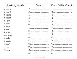 wonders unit four week one spelling words cover copy write