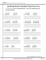 wonders unit four week three printout handwriting print spelling