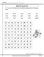 wonders unit four week three printout spelling wordsearch