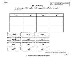 wonders unit four week three printout word sort