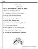 wonders unit four week three printout grammar test