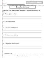 expanding sentences worksheet