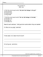 wonders second grade unit 1.5 skills test