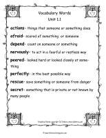 wonders unit one week one vocabulary words