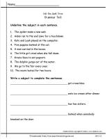 wonders second grade unit 1.3 grammar test