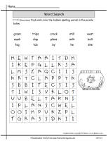 wonders unit one week three spelling words wordsearch printout