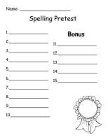 wonders unit one week two spelling test