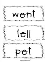 wonders unit one week two spelling words cards printout