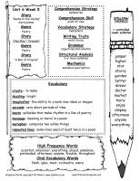 wonders second grade unit six week five printouts weeky outline