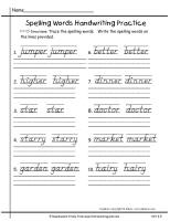 wonders second grade unit six week five printouts  spelling words handwriting