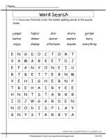 wonders second grade unit six week five printouts  spelling wordsearch