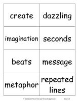 wonders second grade unit six week five printouts  vocabulary cards