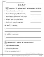 second grade wonders unit six week four printout grammar test