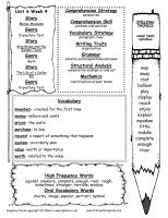 second grade wonders unit six week four printout weekly outline