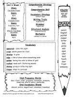 second grade wonders unit six week one printouts weekly outline