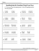 second grade wonders unit three week five spelling handwriting