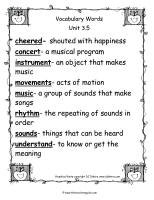 second grade wonders unit three week five vocabulary words