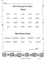 second grade wonders unit three week five word quiz