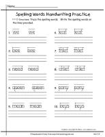 second grade wonders unit three week four spelling handwriting