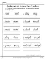 unit three week one handwriting cursive