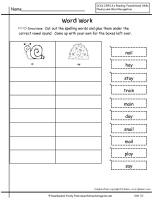 wonders second grade unit three week one spelling sort