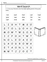 second grade wonders unit three week three spelling wordsearch