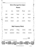 second grade wonders unit three week three word quiz