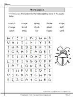 wonders 2nd grade unit two week five spelling wordsearch