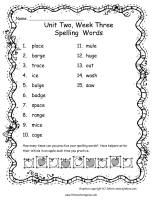 wonders 2nd grade unit two week three spelling words