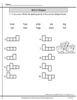 wonders unit two week two spelling words shapes worksheet