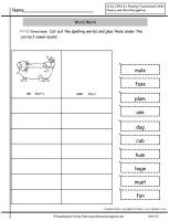 wonders unit two week two spelling words sort worksheet