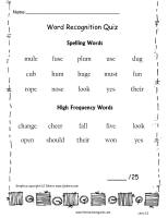 wonders unit two week two spelling quiz