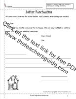 letter punctuation worksheet